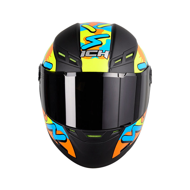 CASCO ICH ICH-501SP PARTY MATE NEGRO AMARILLO HUMO