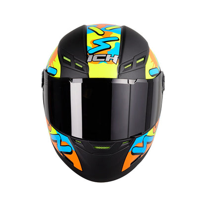 CASCO ICH ICH-501SP PARTY MATE NEGRO AMARILLO HUMO