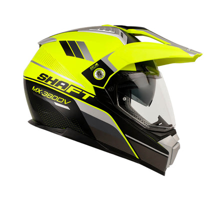 CASCO SHAFT SH-MX380DV DOTS MATE AMARILLO NEON PLATA