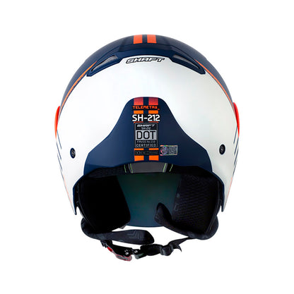 CASCO SHAFT SH-212 TELEMETRY MATE AZUL NARANJA VISOR NARANJA