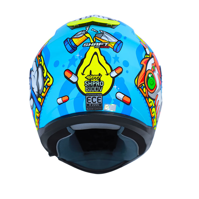 CASCO SHAFT SH-610DV PRO HAPPY MATE AZUL AMARILLO NEON