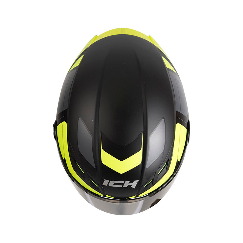 CASCO ICH-501SP CLASSY.K MATE NEGRO AMARILLO NEON VISOR HUMO