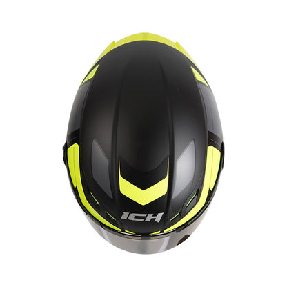 CASCO ICH-501SP CLASSY.K MATE NEGRO AMARILLO NEON VISOR HUMO