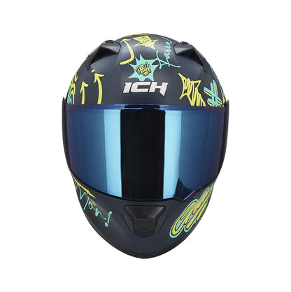 CASCO ICH ICH-503SP PARCE AZUL NAVY TURQUESA VISOR AZUL