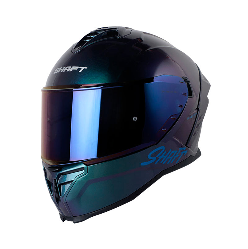 CASCO SHAFT SH-598GTR SOLID CAMALEON VISOR IR.AZUL