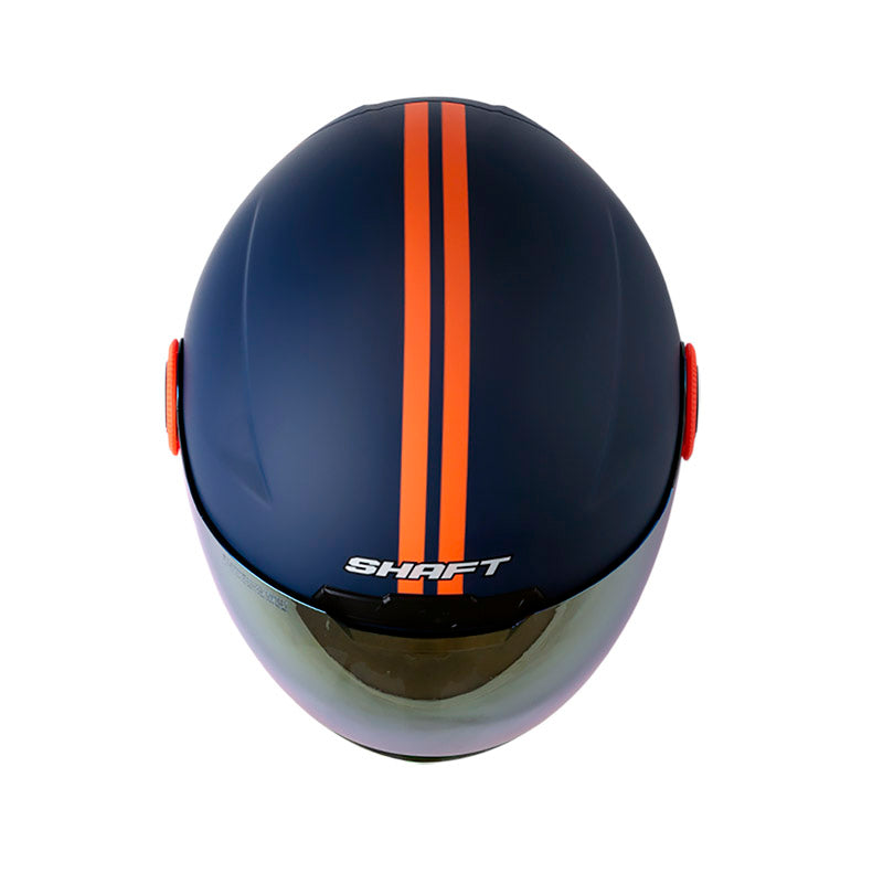 CASCO SHAFT SH-212 TELEMETRY MATE AZUL NARANJA VISOR NARANJA