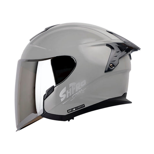 CASCO SHAFT SH-240DV PRO SOLID GRIS PLATA VISOR PLATA