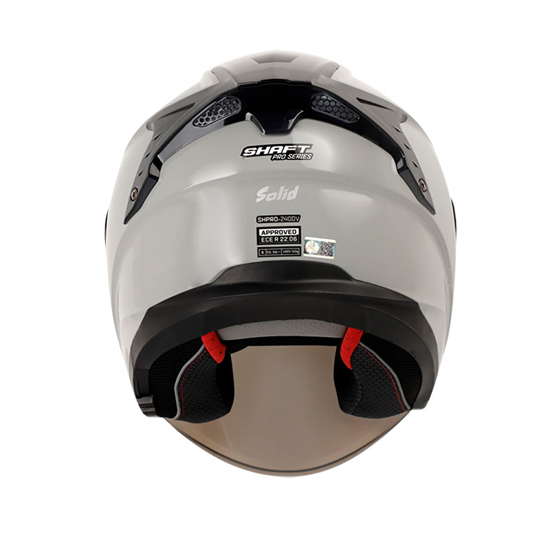 CASCO SHAFT SH-240DV PRO SOLID GRIS NARDO NEGRO VISOR PLATA