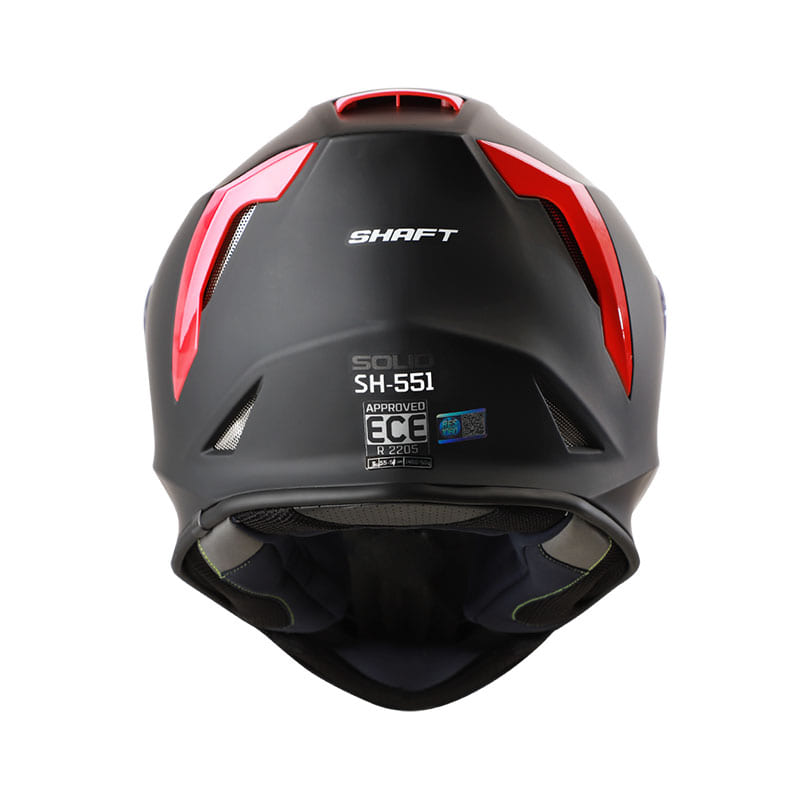 CASCO SHAFT SH-551 SOLID FLOW MATE NEGRO ROJO VISOR HUMO