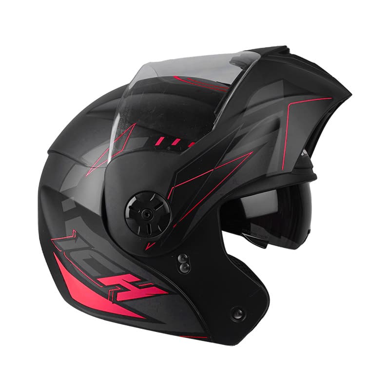 CASCO ICH ICH-3110DV QUORTEZ MATE NEGRO ROJO