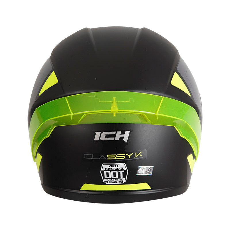 CASCO ICH-501SP CLASSY.K MATE NEGRO AMARILLO NEON VISOR HUMO