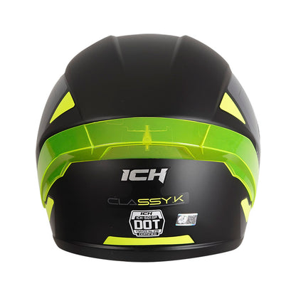 CASCO ICH-501SP CLASSY.K MATE NEGRO AMARILLO NEON VISOR HUMO