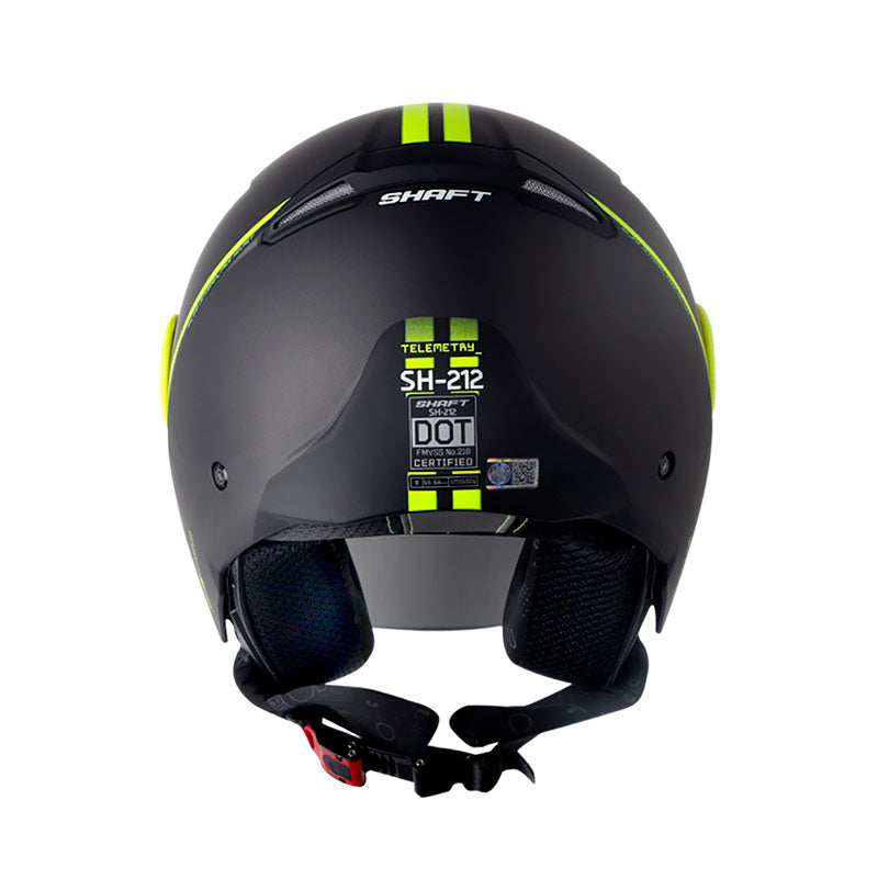 CASCO SHAFT SH-212 TELEMETRY MATE NEGRO AMARILLO VISOR AZUL