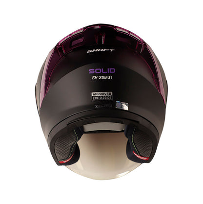 CASCO SHAFT SH-226GT SOLID MATE NEGRO MORADO VISOR MORADO