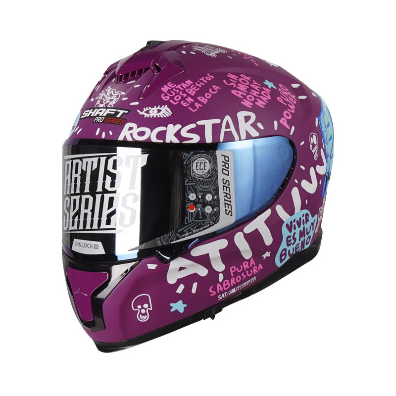 CASCO SHAFT SH-610DV PRO PURO POWER MORADO VISOR IRIDIUM
