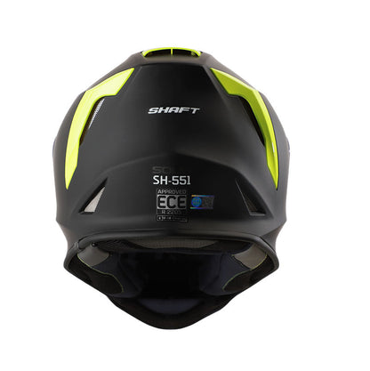 CASCO SHAFT SH-551 SOLID FLOW MATE NEGRO AMARILLO VISOR HUMO