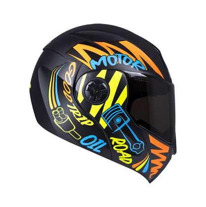 CASCO ICH ICH-3110DV MOTOR MATE NEGRO NARANJA VISOR HUMO