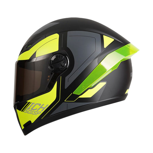 CASCO ICH-501SP CLASSY.K MATE NEGRO AMARILLO NEON VISOR HUMO