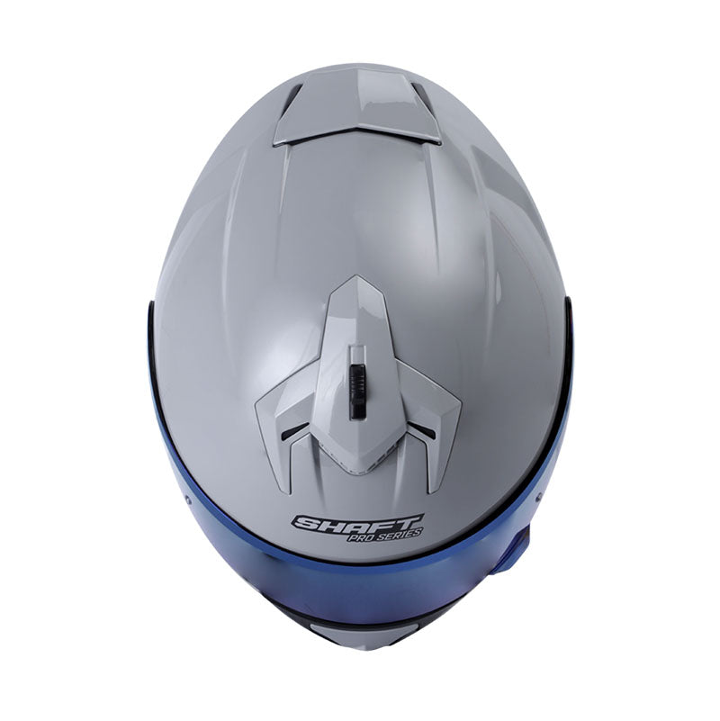 CASCO SHAFT SH-610DV PRO SOLID GRIS NEGRO VISOR IRIDIUM AZUL