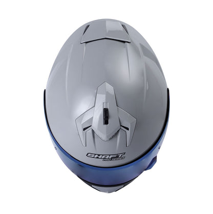CASCO SHAFT SH-610DV PRO SOLID GRIS NEGRO VISOR IRIDIUM AZUL