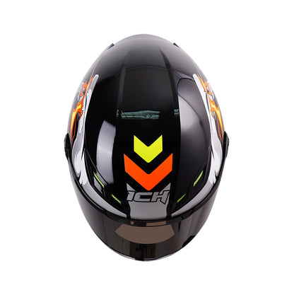 CASCO ICH-501SP SKELETOR NEGRO BLANCO VISOR HUMO