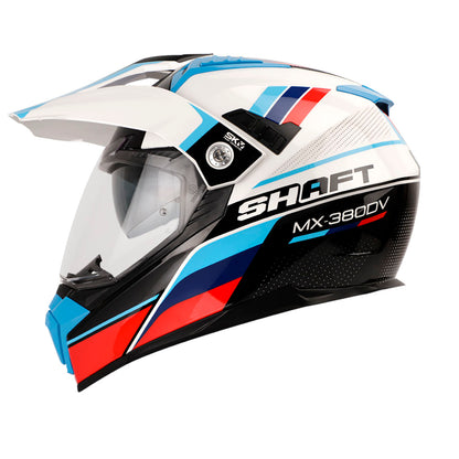 CASCO SHAFT SH-MX380DV DOTS BLANCO AZUL
