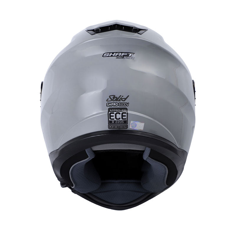 CASCO SHAFT SH-610DV PRO SOLID GRIS NEGRO VISOR IRIDIUM AZUL