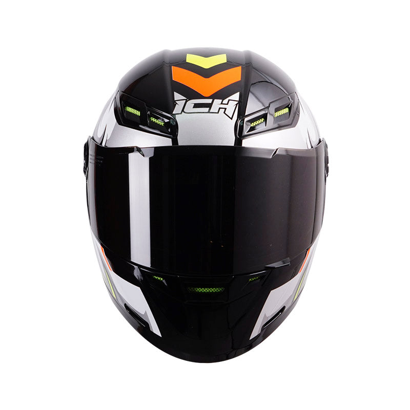 CASCO ICH-501SP SKELETOR NEGRO BLANCO VISOR HUMO