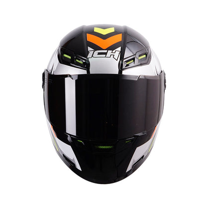 CASCO ICH-501SP SKELETOR NEGRO BLANCO VISOR HUMO