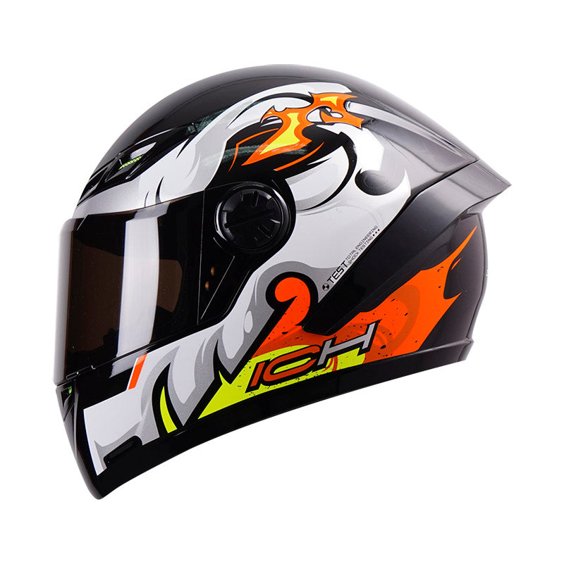 CASCO ICH-501SP SKELETOR NEGRO BLANCO VISOR HUMO