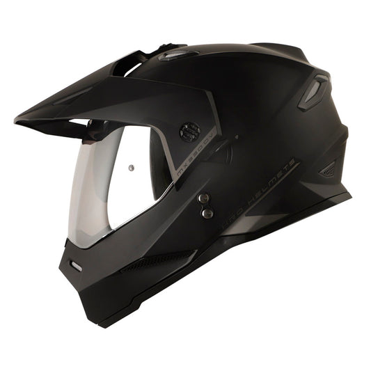 CASCO HRO HRO-MX330DV SOLID MATE NEGRO GRIS VISOIR IRIDIUM