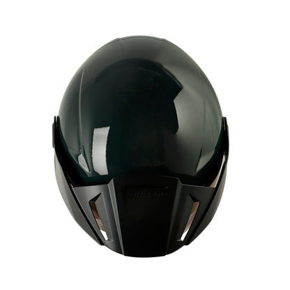 CASCO SHAFT SH-212 SOLID VERDE OSCURO NEGRO VISOR IRIDIUM