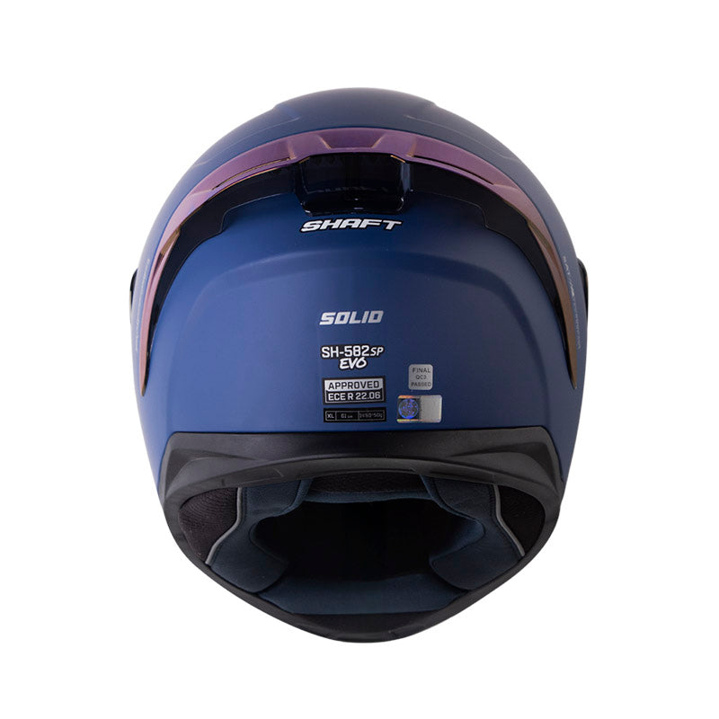 CASCO SHAFT SH-582SP EVO SOLID MATE AZUL OSCURO PLATA