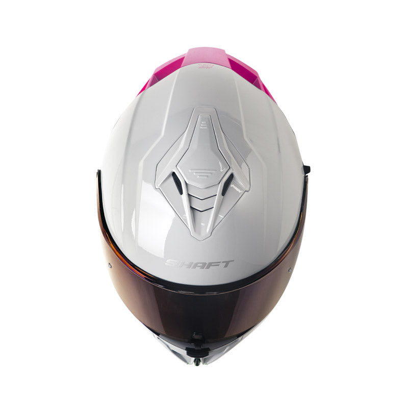 CASCO SHAFT SH-598GTR SOLID GRIS CLARO FUCSIA VISOR IRIDIUM