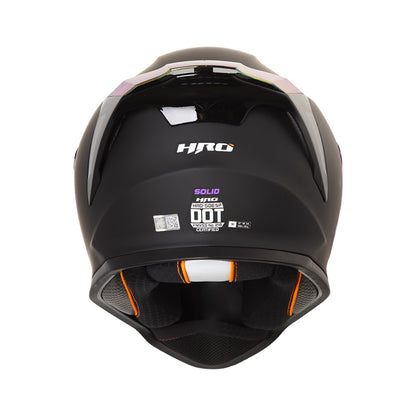 CASCO HRO HRO-506SP SOLID MATE NEGO MORADO VISOR IRIDIUM