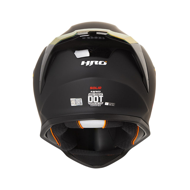 CASCO HRO HRO-506SP SOLID MATE NEGO ROJO VISOR IRIDIUM ROJO