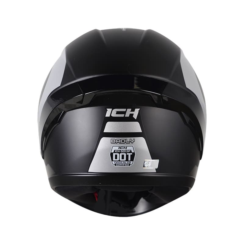 CASCO ICH ICH-501SP BADLY MATE NEGRO GRIS VISOR HUMO