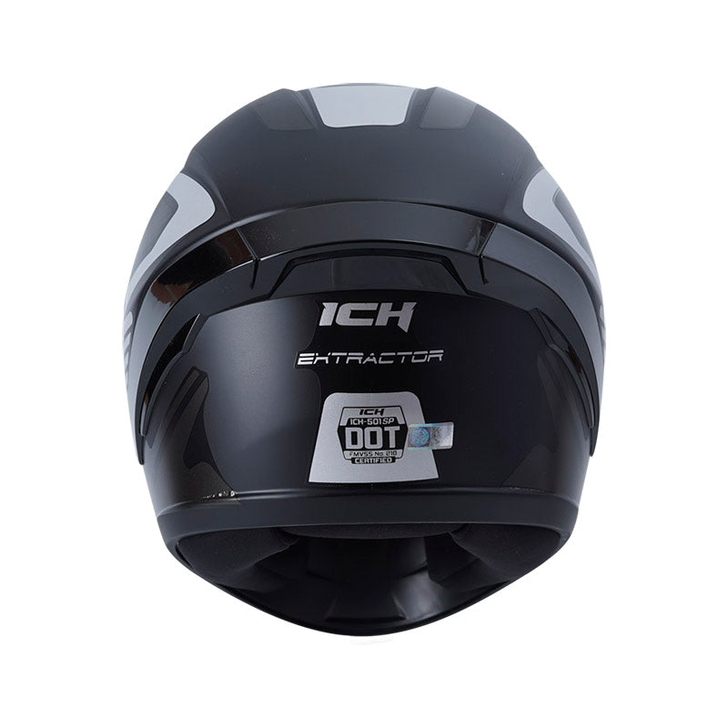 CASCO ICH-501SP EXTRACTOR MATE NEGRO PLATA VISOR HUMO