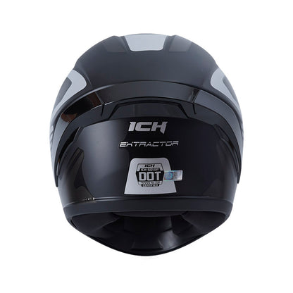 CASCO ICH-501SP EXTRACTOR MATE NEGRO PLATA VISOR HUMO