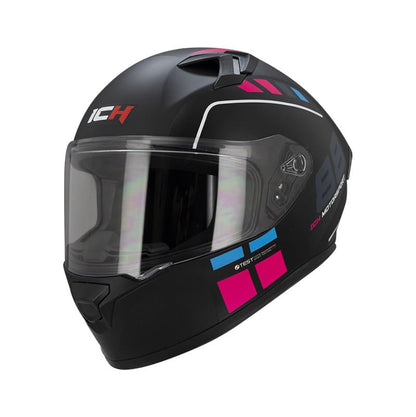 CASCO ICH ICH-503SP STRIKE MATE NEGRO FUCSIA NEON