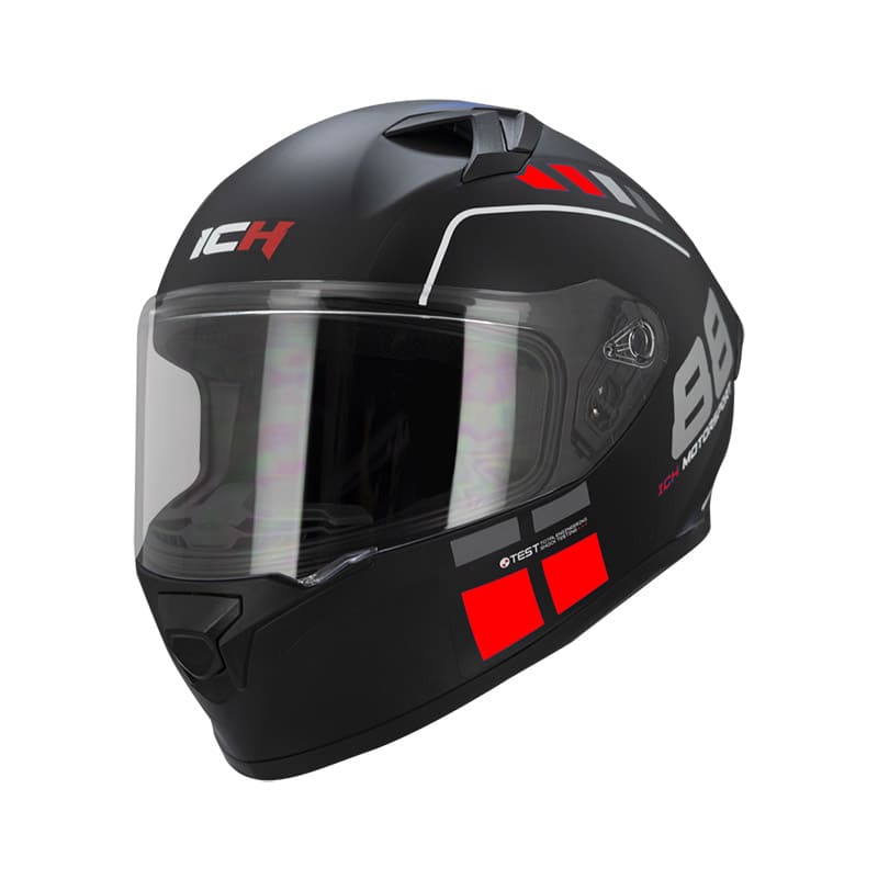 CASCO ICH ICH-503SP STRIKE MATE NEGRO ROJO