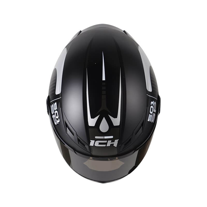 CASCO ICH ICH-501SP BADLY MATE NEGRO GRIS VISOR HUMO