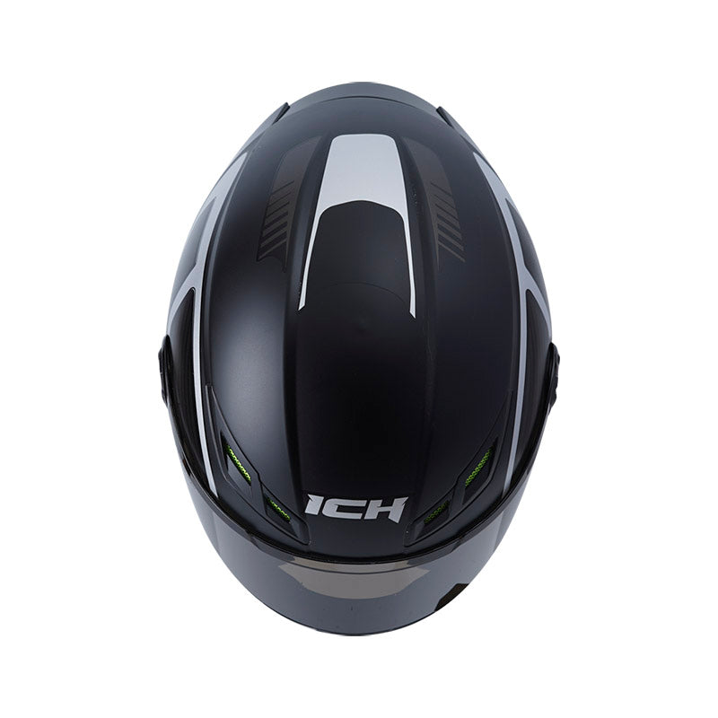 CASCO ICH-501SP EXTRACTOR MATE NEGRO PLATA VISOR HUMO