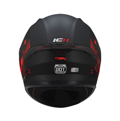 CASCO ICH ICH-503SP COMPU MATE NEGRO ROJO