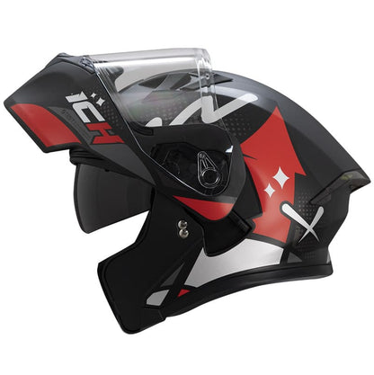 CASCO ICH ICH-3120DV HIGHER MATE NEGRO ROJO