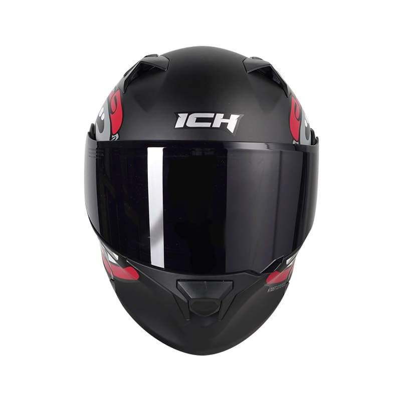 CASCO ICH ICH-3120DV OHAN MATE NEGRO ROJO VISOR HUMO