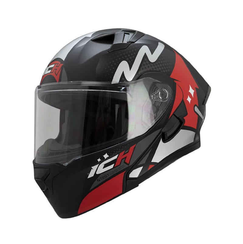 CASCO ICH ICH-3120DV HIGHER MATE NEGRO ROJO