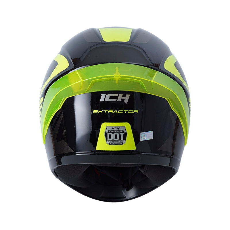 CASCO ICH-501SP EXTRACTOR BRILLANTE NEGRO AMARILLO NEON