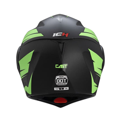 CASCO ICH ICH-3110DV CAST MATE NEGRO VERDE NEON