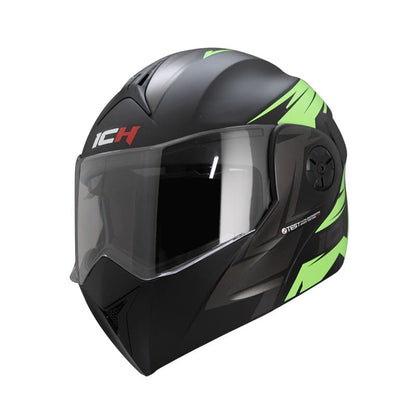CASCO ICH ICH-3110DV CAST MATE NEGRO VERDE NEON